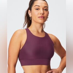 Fabletics Deep Purple Sports Bra-No Bounce High Impact Sports Bra